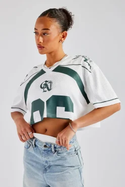 Women CLO-TOP-TEE 86 Cropped Mesh Top