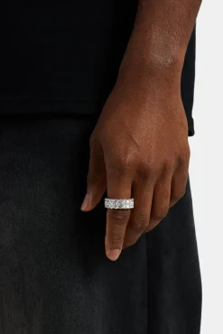 JWL-RNG 925 Double Row Ring - White