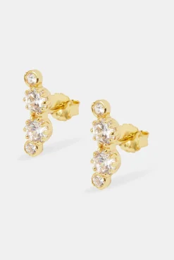 Women JWL-EAR 925 Multi CZ Stud Earrings