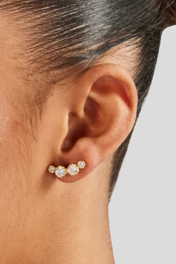 Women JWL-EAR 925 Multi CZ Stud Earrings