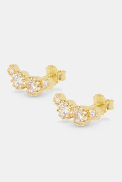 Women JWL-EAR 925 Multi CZ Stud Earrings