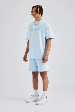 CLO-BOT 86 Varsity Jersey Short - Light Blue