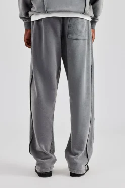 CLO-BOT-TRO Acid Exposed Seam Jogger - Charcoal