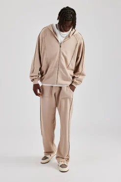 CLO-BOT-TRO Acid Exposed Seam Jogger - Stone