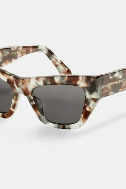 Women CLO-ACC Angled Square Acetate Sunglasses - Tort