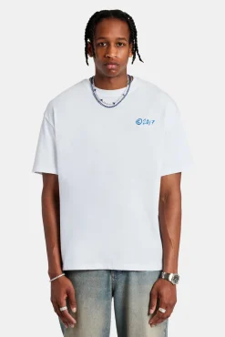 CLO-TOP-TEE Back Quote Oversized T-Shirt - White