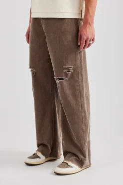 CLO-BOT-TRO Baggy Cord Trouser - Taupe