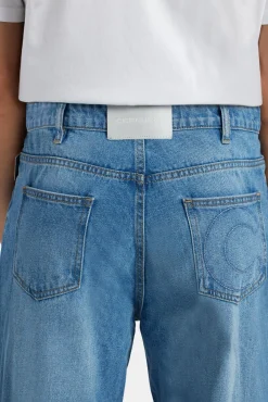 CLO-BOT-DEN Baggy Fit Jeans - Mid Blue