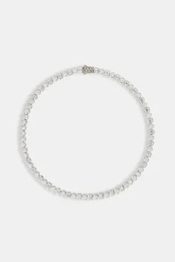 JWL-CHN Baguette & Square Cluster Tennis Chain - 8mm