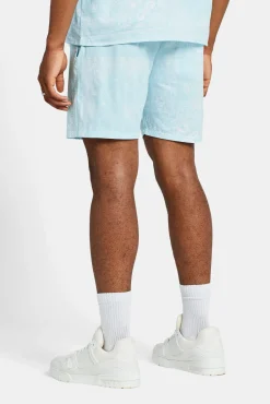 CLO-BOT Bandana Printed Short - Light Blue