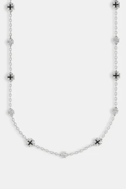 JWL-CHN Black Enamel Micro Motif Rolo Chain - 8mm