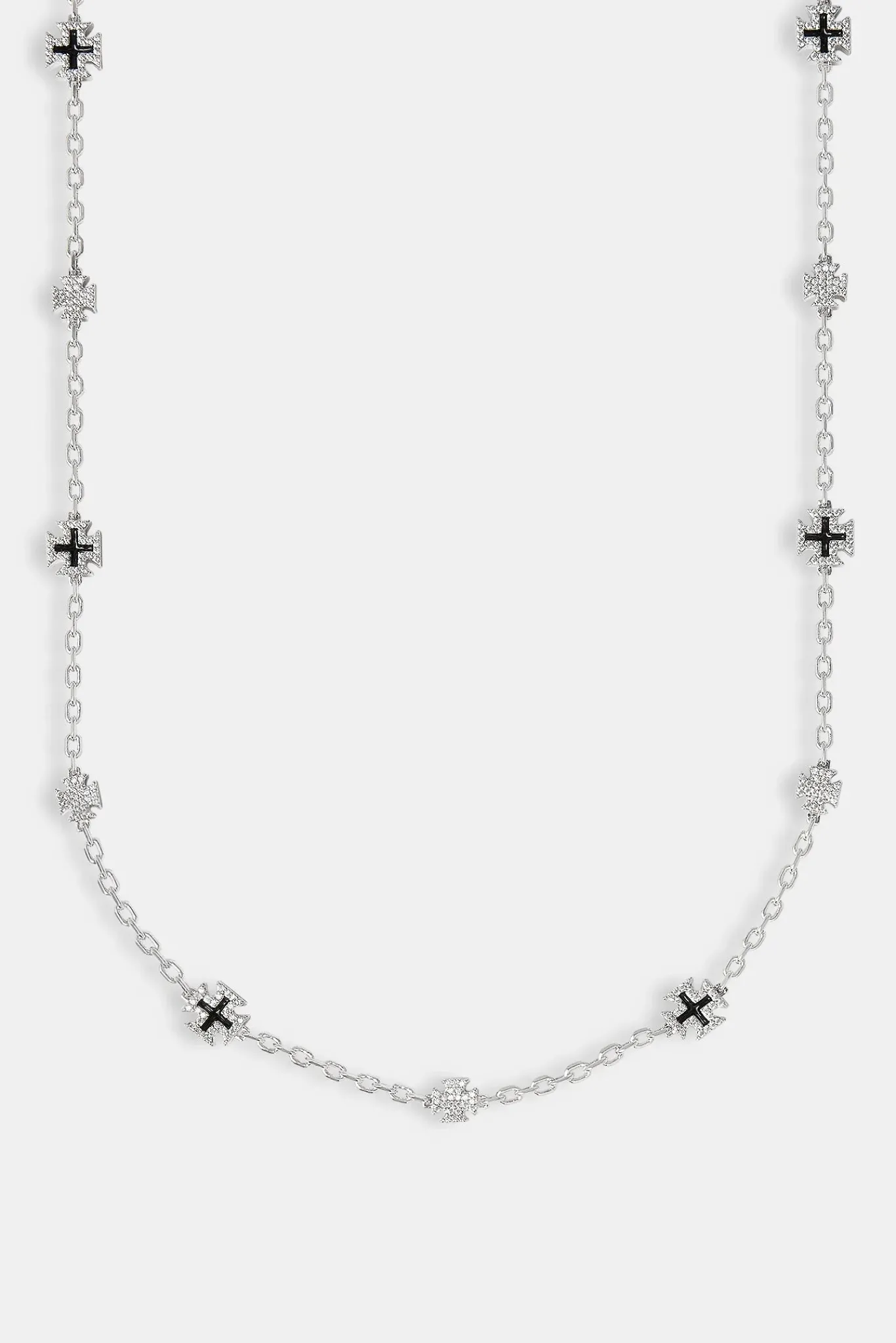 JWL-CHN Black Enamel Micro Motif Rolo Chain - 8mm