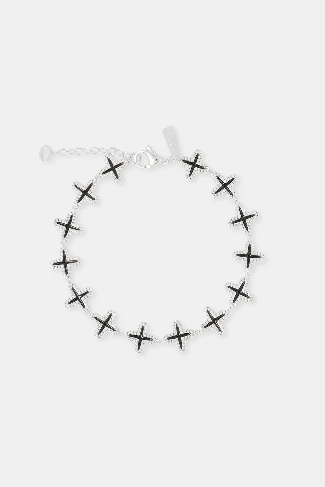 JWL-BRA Black Enamel Motif Bracelet - 10mm