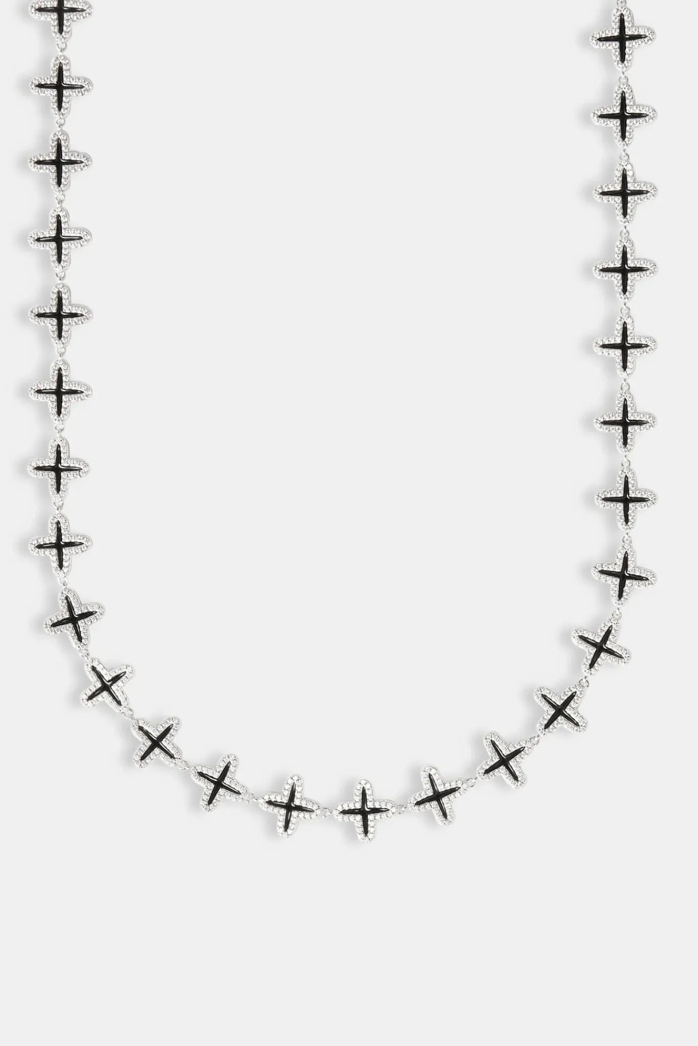JWL-CHN Black Enamel Motif Chain - 10mm