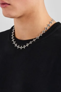 JWL-CHN Black Enamel Motif Chain - 10mm