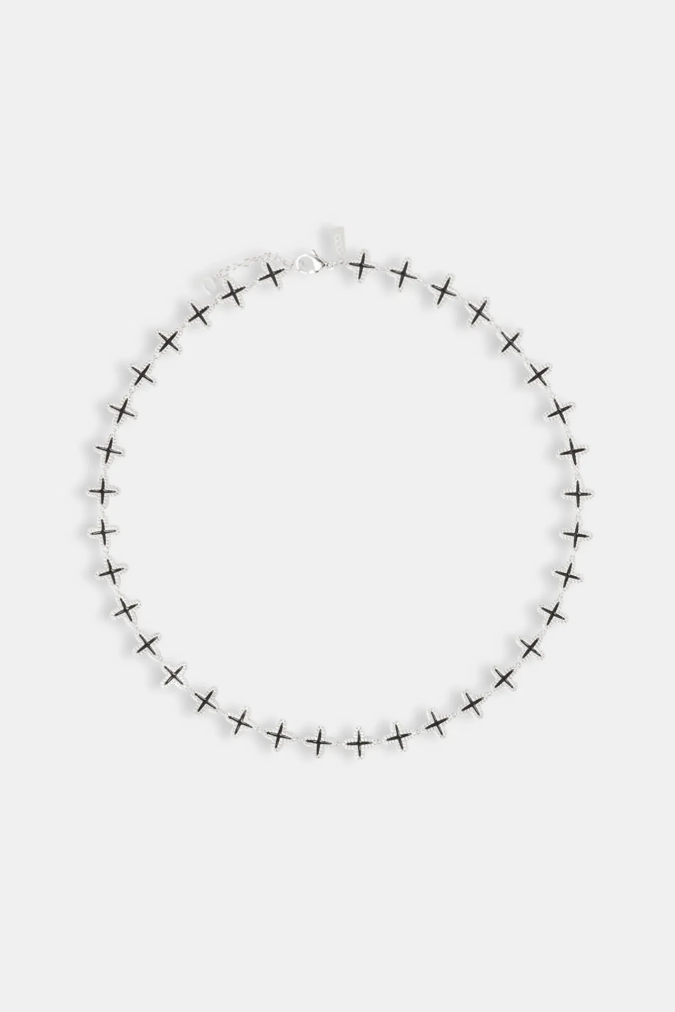 JWL-CHN Black Enamel Motif Chain - 10mm