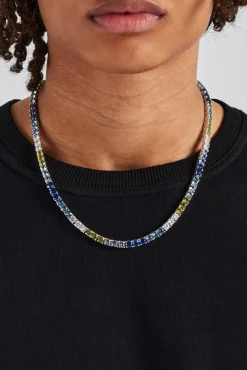 JWL-CHN Blue & Green Ombre Tennis Chain - 5mm