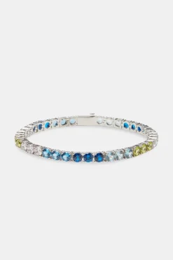 JWL-BRA Blue & Green Ombre Tennis Bracelet - 5mm
