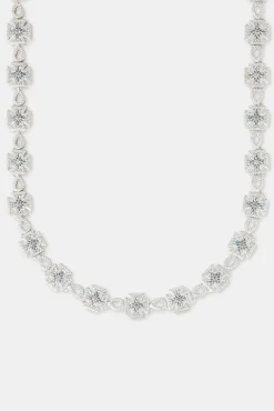 JWL-CHN Blue Motif Iced Link Chain - 10mm