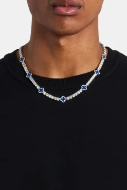 JWL-CHN Blue Motif Tennis Chain