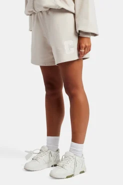 Women CLO-BOT C Embroidered Short - Stone