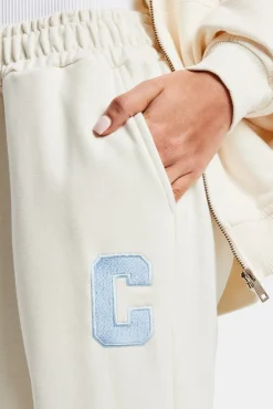Women CLO-SET C Embroidered Zip Through Tracksuit - Off White
