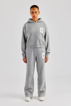 Women CLO-SET-KTW C Knitted Hooded Tracksuit - Grey