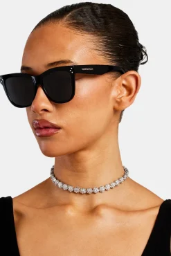 Women CLO-ACC Cat Eye Acetate Sunglasses - Black