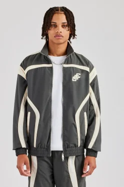 CLO-TOP-OUT CCC Nylon Zip Through Jacket - Charcoal