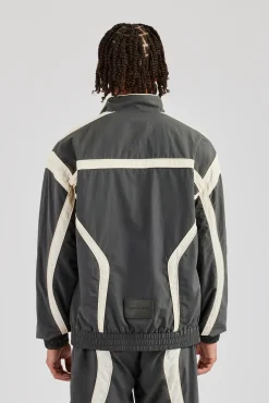 CLO-TOP-OUT CCC Nylon Zip Through Jacket - Charcoal