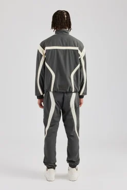 CLO-SET CCC Nylon Zip Through Tracksuit - Charcoal