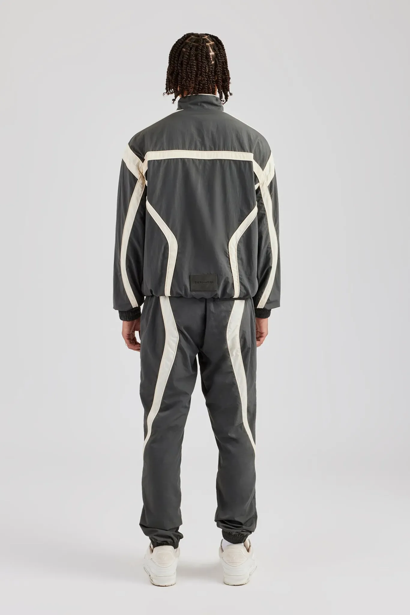 CLO-SET CCC Nylon Zip Through Tracksuit - Charcoal