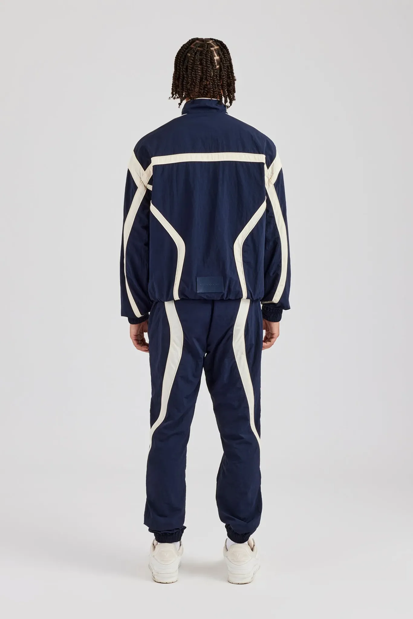 CLO-SET CCC Nylon Zip Through Tracksuit - Navy Blue