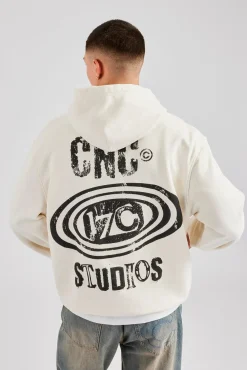 CLO-TOP-HS-HOOD Cernucci 17 Studios Oversized Hoodie - Off White