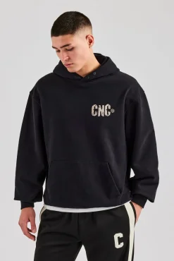 CLO-TOP-HS-HOOD Cernucci 17 Studios Oversized Hoodie - Black