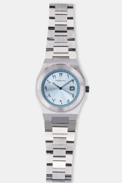 JWL-ACC-WAT Cernucci Blue Arabic Dial Polished Watch