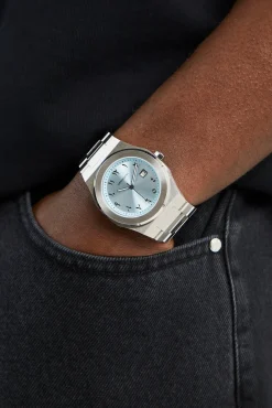 JWL-ACC-WAT Cernucci Blue Arabic Dial Polished Watch