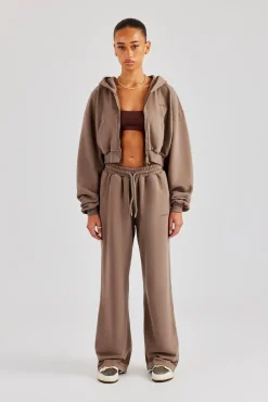 Women CLO-SET Cernucci Cropped Zip Through Tracksuit - Taupe