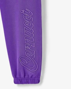 CLO-BOT-TRO Cernucci Embroidered Jogger - Purple