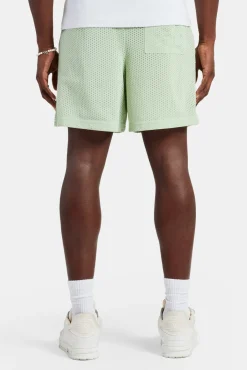 CLO-BOT Cernucci Embroidered Mesh Short - Sage