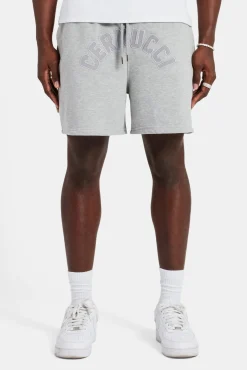CLO-BOT Cernucci Embroidered Shorts - Ash Grey