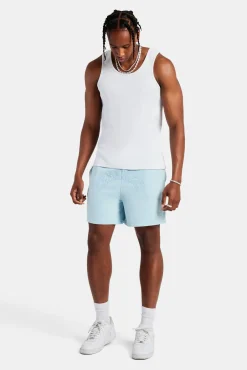 CLO-BOT Cernucci Embroidered Shorts - Baby Blue