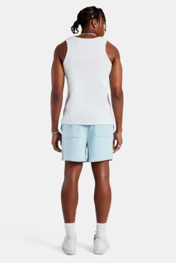 CLO-BOT Cernucci Embroidered Shorts - Baby Blue