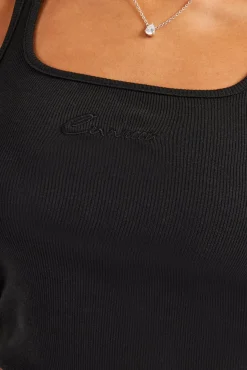 Women CLO-TOP-TEE Cernucci Embroidered Vest Top - Black