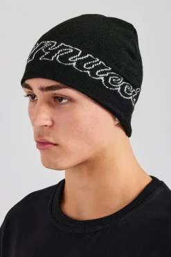 Women CLO-ACC Cernucci Intarsia Beanie Hat - Black