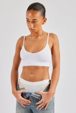 Women CLO-TOP-TEE Cernucci Jersey Bralet - White