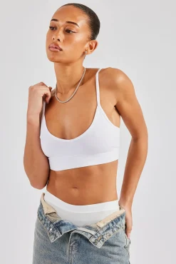 Women CLO-TOP-TEE Cernucci Jersey Bralet - White
