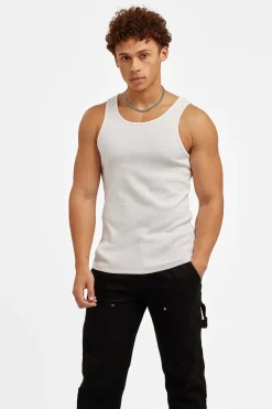 CLO-TOP-TEE Cernucci Muscle Fit Ribbed Vest - White