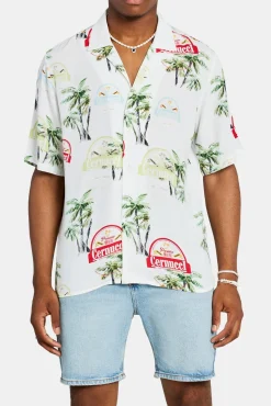 CLO-TOP-SHIR Cernucci Palm Repeat Printed Shirt