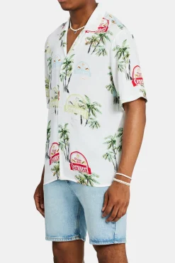 CLO-TOP-SHIR Cernucci Palm Repeat Printed Shirt